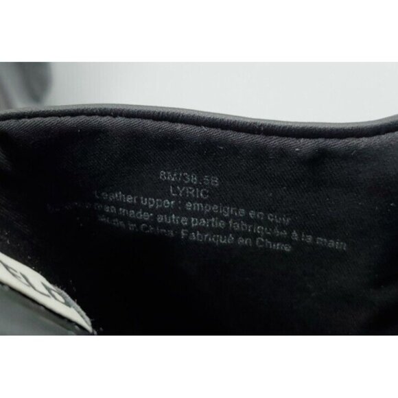 Karl Lagerfeld 'Lyric' 38.5 Black Leather Slide Wedge Platform 8 Sandals NWOB - Picture 13 of 14